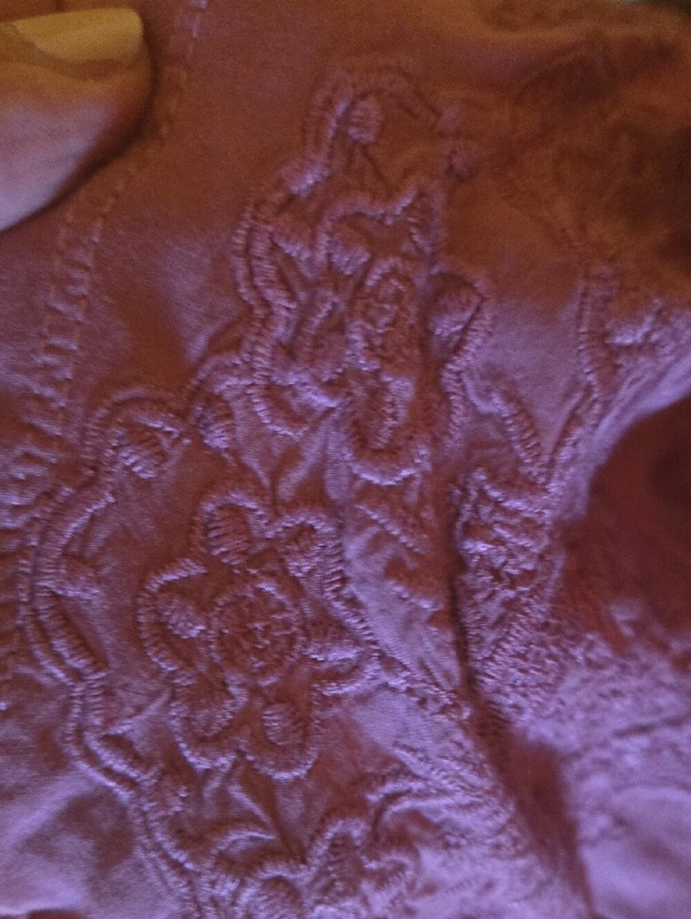 Democracy Mauve Button-Front Blouse Size Lg - Picture 3 of 6